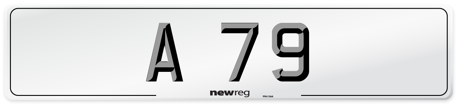 A 79 Front Number Plate