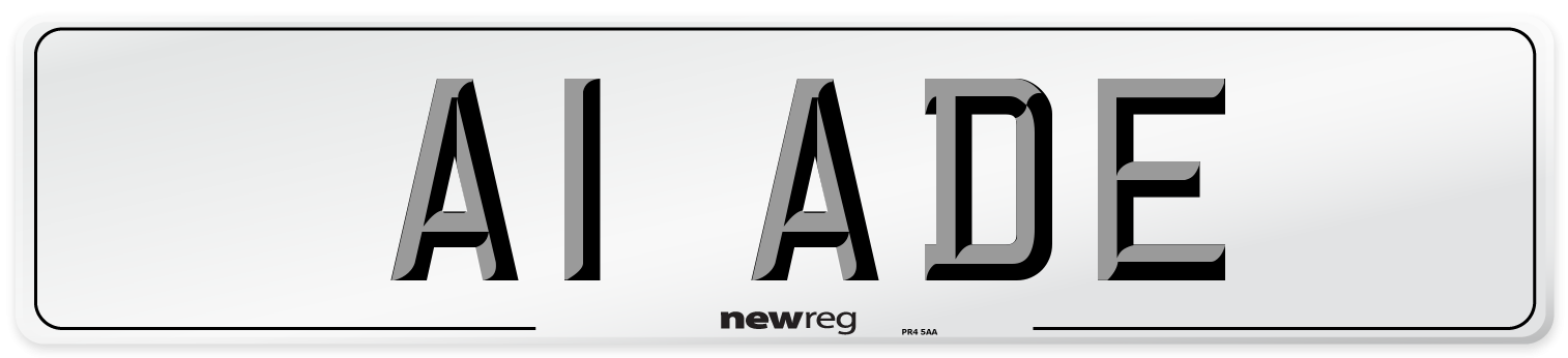 A1 ADE Front Number Plate