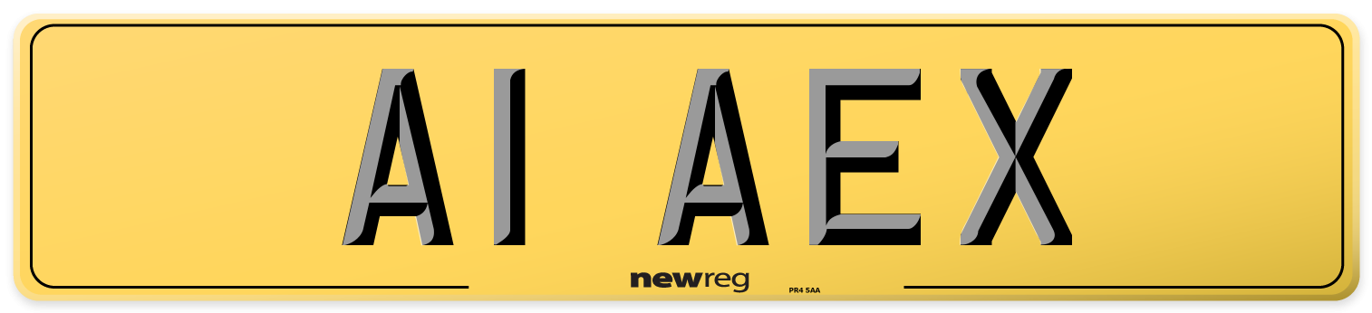 A1 AEX Rear Number Plate