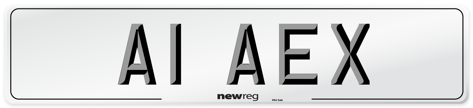 A1 AEX Front Number Plate