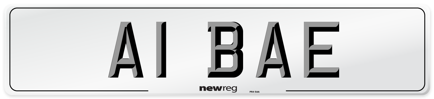 A1 BAE Front Number Plate
