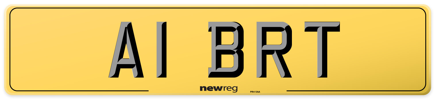 A1 BRT Rear Number Plate