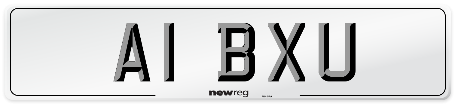 A1 BXU Front Number Plate