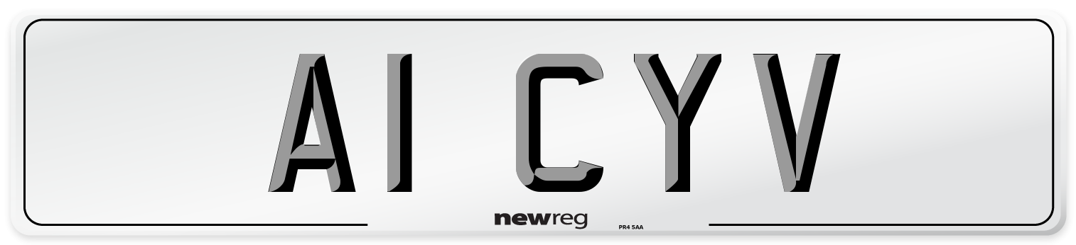 A1 CYV Front Number Plate