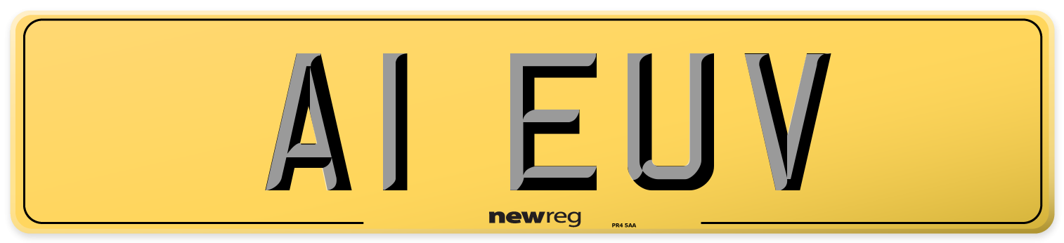 A1 EUV Rear Number Plate