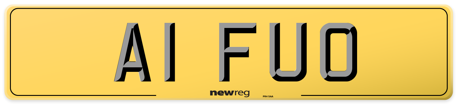 A1 FUO Rear Number Plate