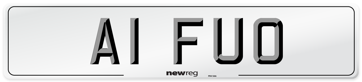 A1 FUO Front Number Plate