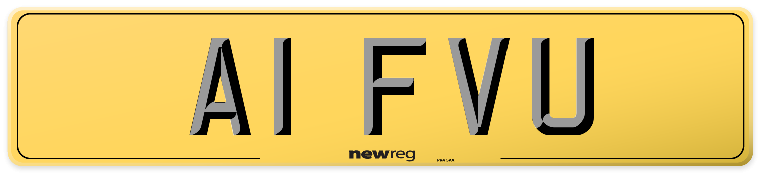 A1 FVU Rear Number Plate