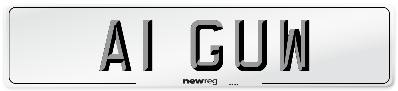 A1 GUW Front Number Plate