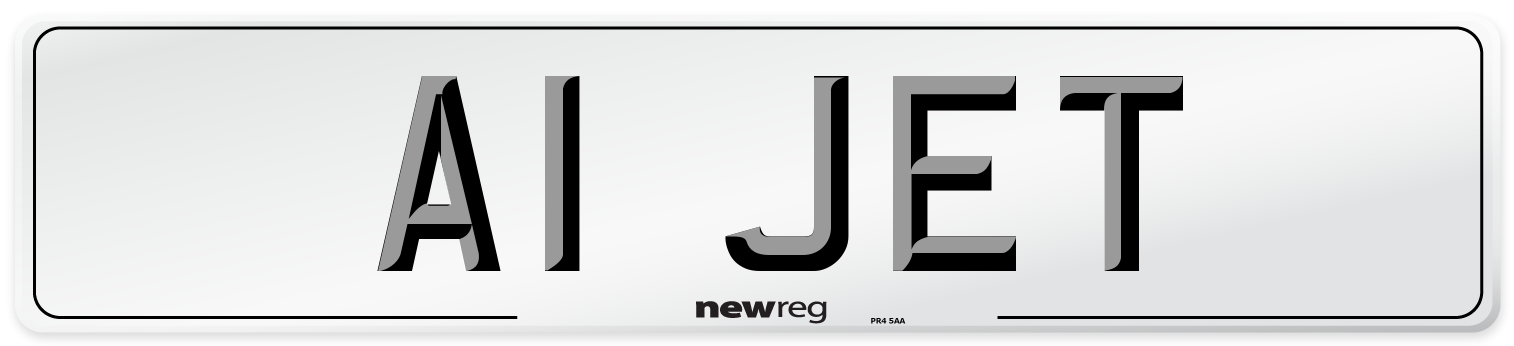 A1 JET Front Number Plate