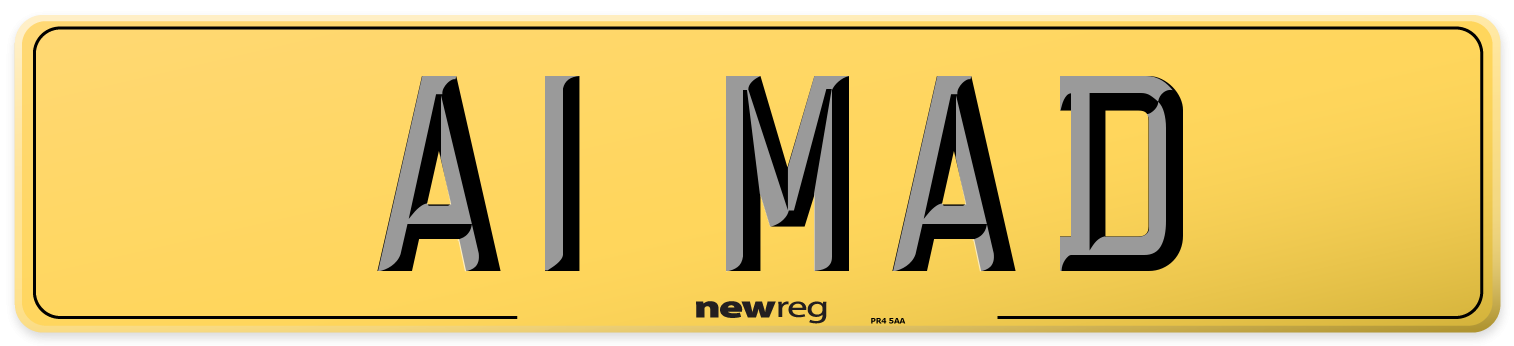 A1 MAD Rear Number Plate