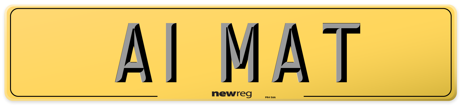 A1 MAT Rear Number Plate