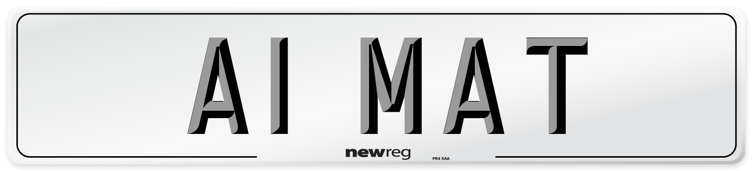 A1 MAT Front Number Plate