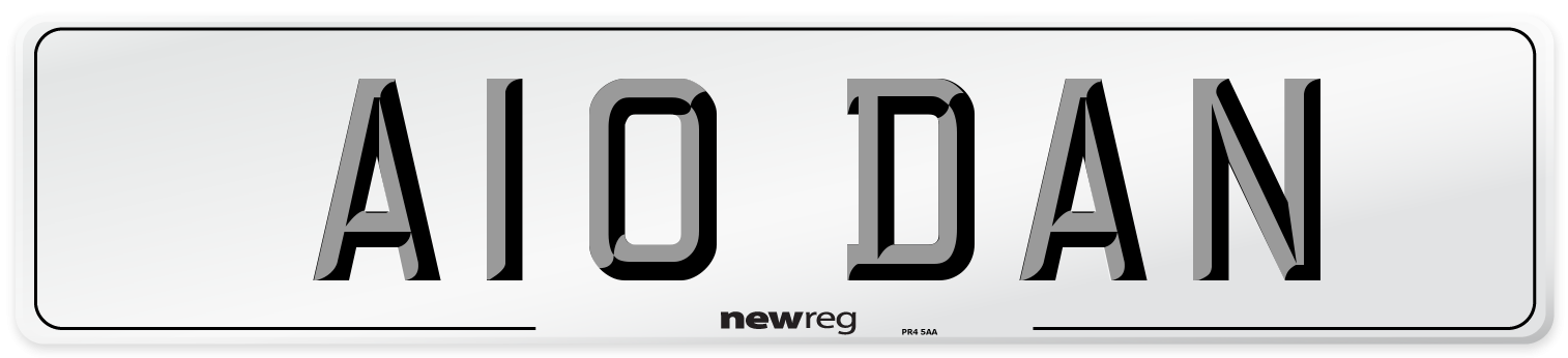 A10 DAN Front Number Plate