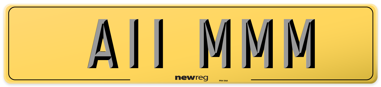 A11 MMM Rear Number Plate