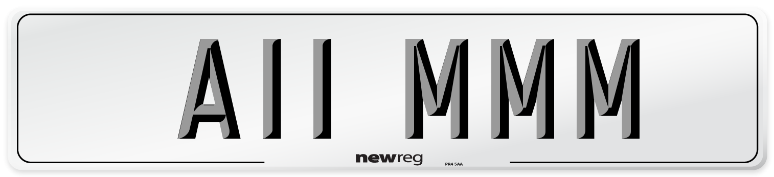 A11 MMM Front Number Plate