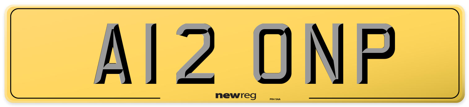 A12 ONP Rear Number Plate