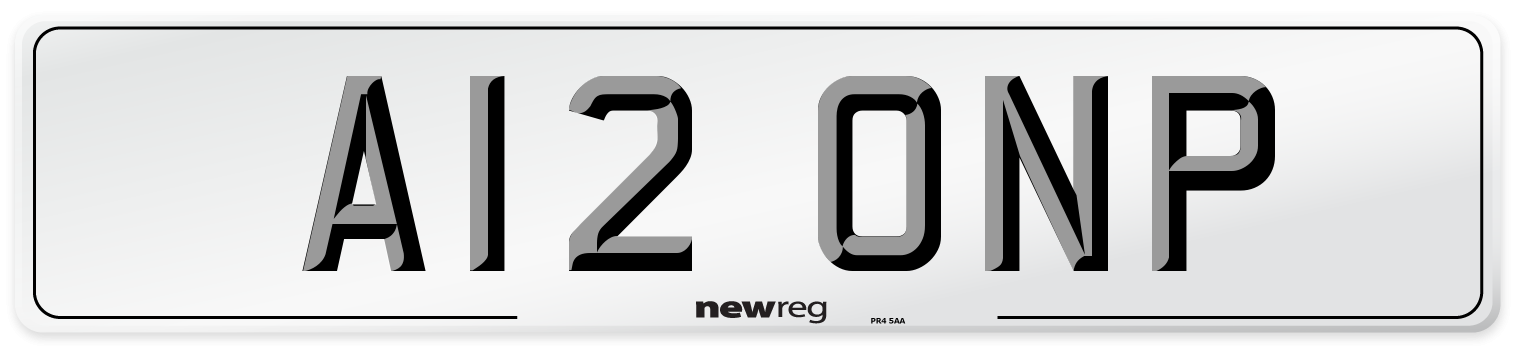A12 ONP Front Number Plate