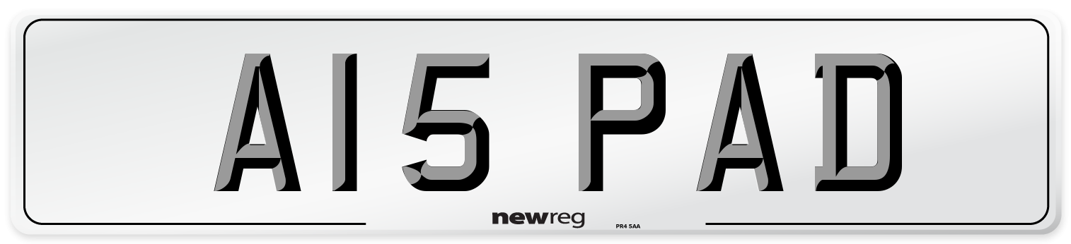 A15 PAD Front Number Plate