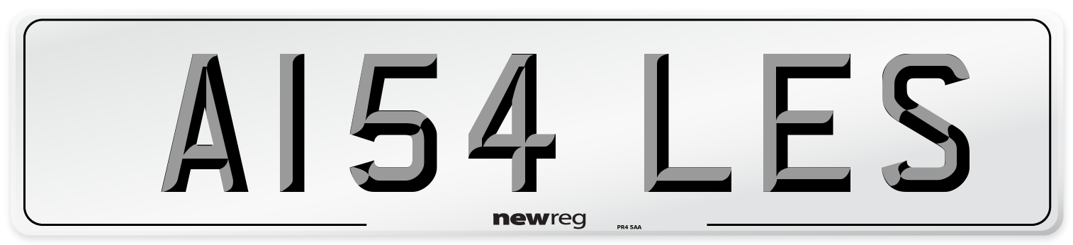 A154 LES Front Number Plate