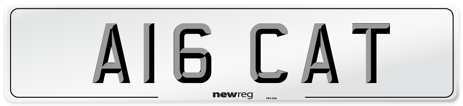 A16 CAT Front Number Plate