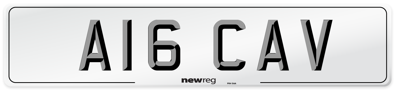 A16 CAV Front Number Plate