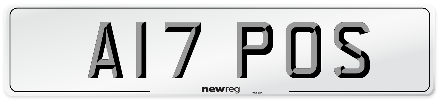 A17 POS Front Number Plate
