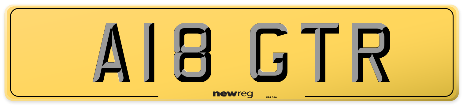 A18 GTR Rear Number Plate
