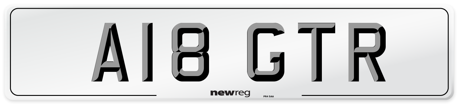 A18 GTR Front Number Plate