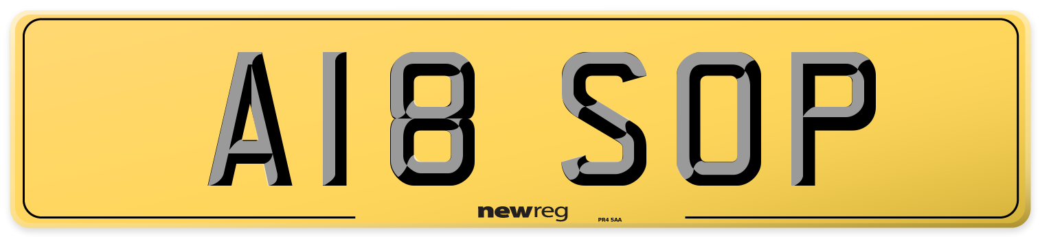 A18 SOP Rear Number Plate