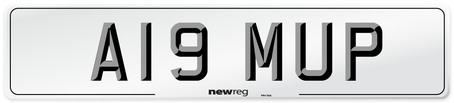 A19 MUP Front Number Plate