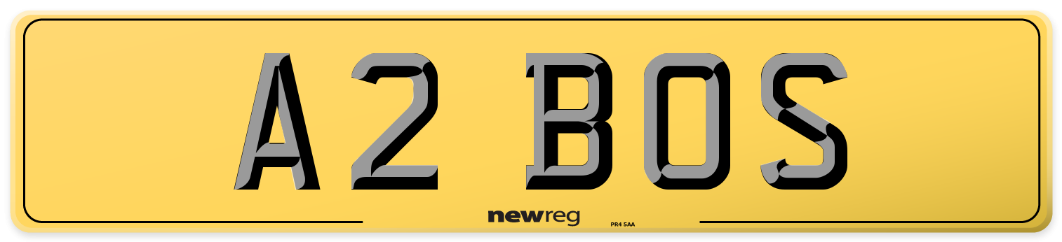 A2 BOS Rear Number Plate