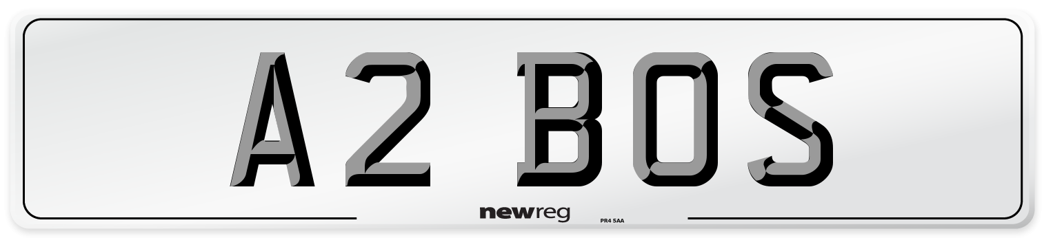 A2 BOS Front Number Plate