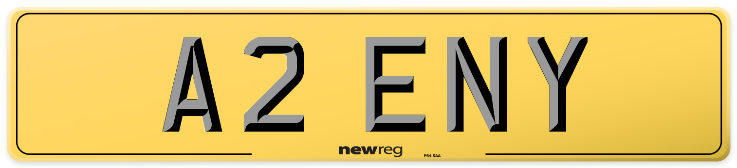 A2 ENY Rear Number Plate
