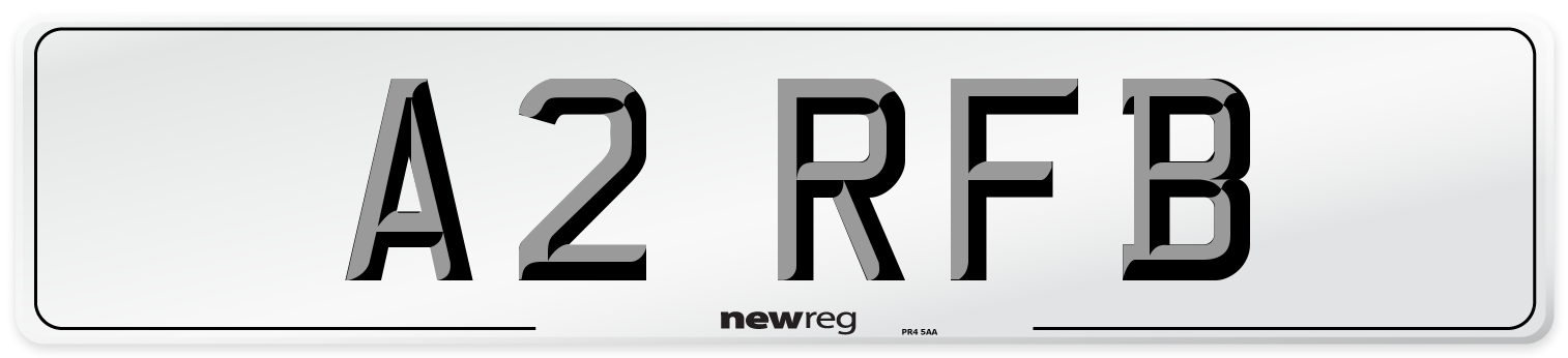 A2 RFB Front Number Plate