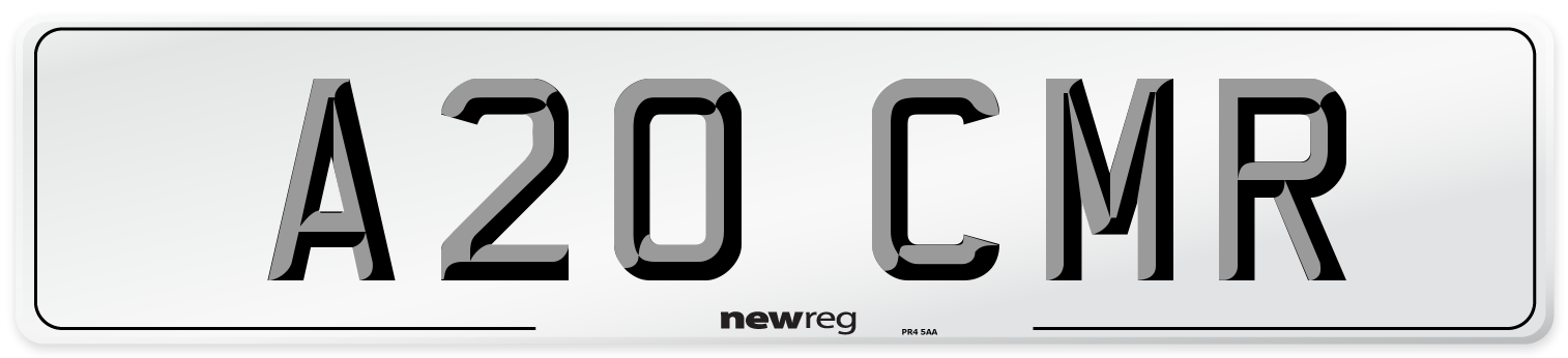 A20 CMR Front Number Plate