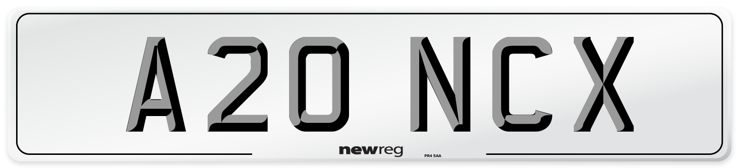 A20 NCX Front Number Plate