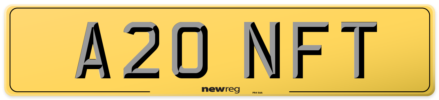 A20 NFT Rear Number Plate