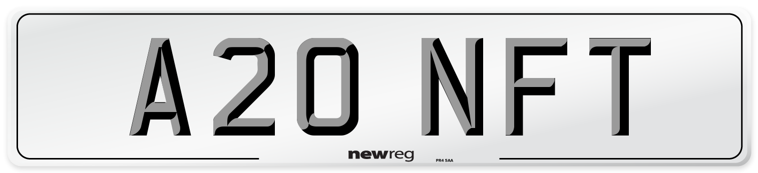 A20 NFT Front Number Plate