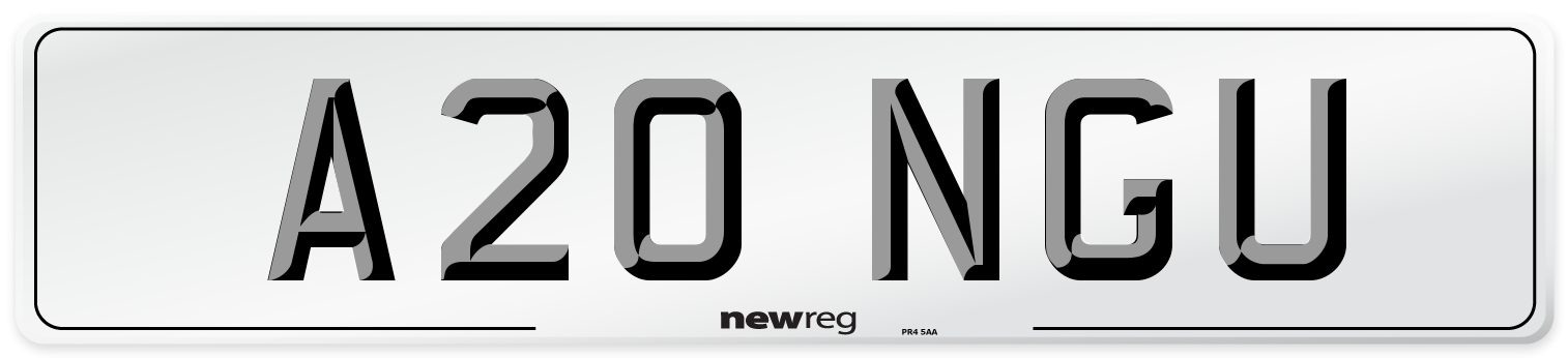 A20 NGU Front Number Plate