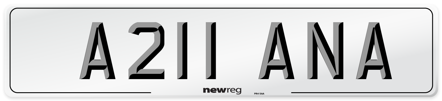A211 ANA Front Number Plate