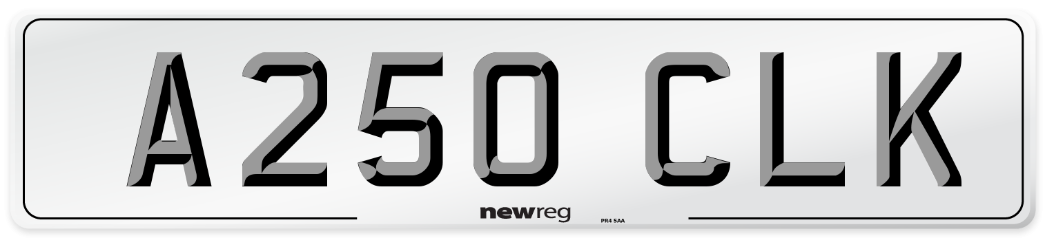 A250 CLK Front Number Plate