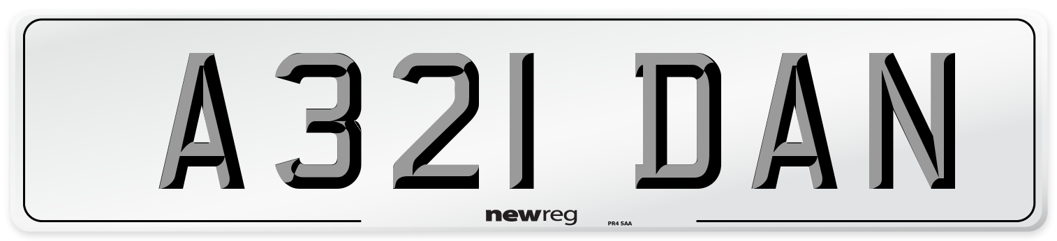 A321 DAN Front Number Plate