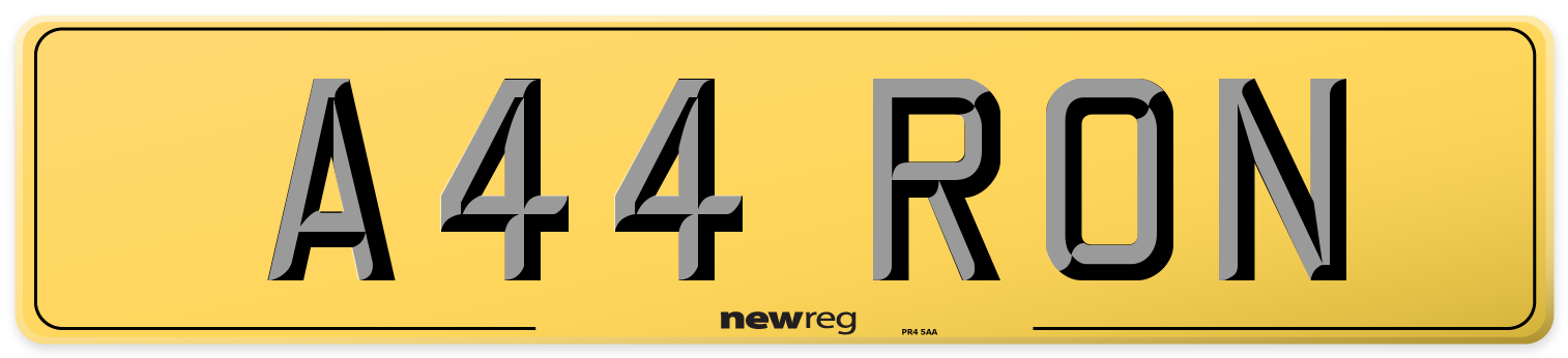 A44 RON Rear Number Plate