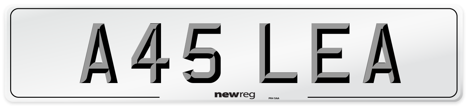 A45 LEA Front Number Plate