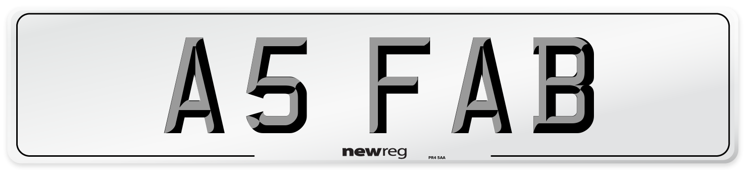 A5 FAB Front Number Plate