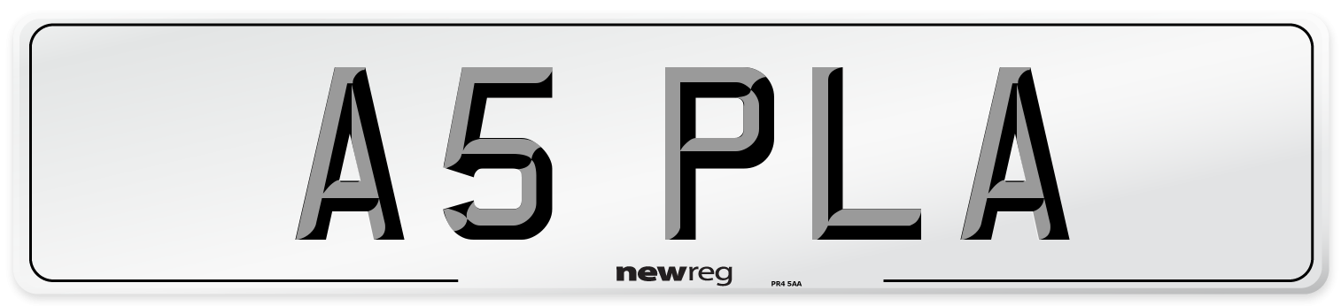 A5 PLA Front Number Plate