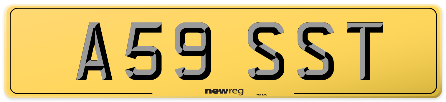 A59 SST Rear Number Plate