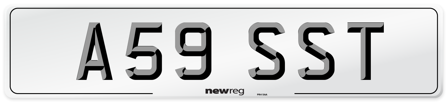A59 SST Front Number Plate