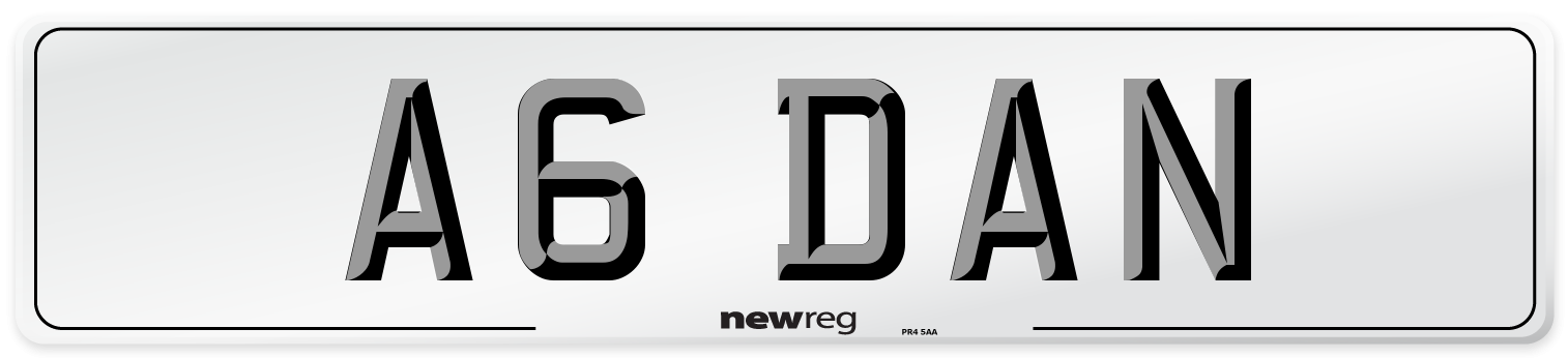 A6 DAN Front Number Plate